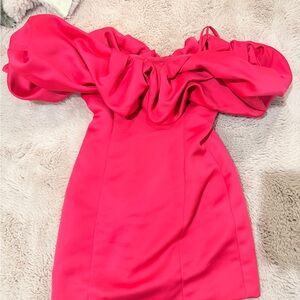 Elegant Pink Off-Shoulder Dress